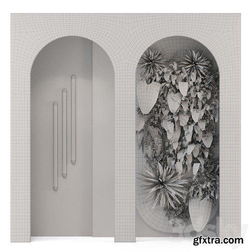 3dsky Pro - Wall Vertical Garden Behind the Glass 2687