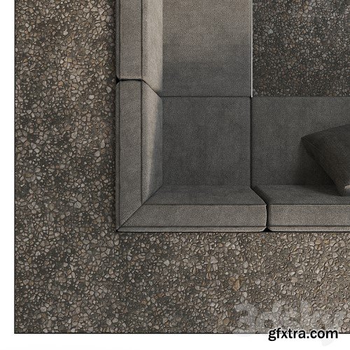 3dsky Pro - Relaxation area with sofas and fireplace