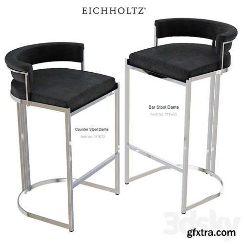 3dsky Pro - EICHHOLTZ Counter & Bar Stool Dante 111672 111660