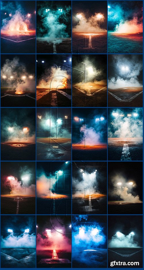 Baseball Digital Backdrop Bundle 100xPNG