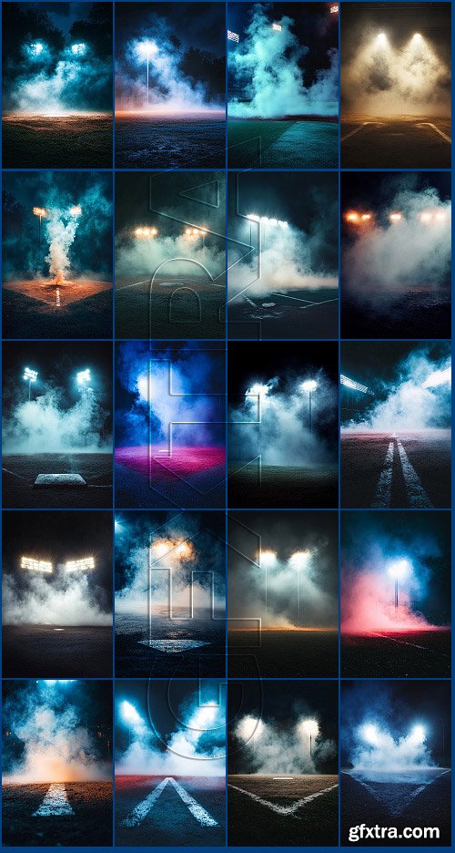 Baseball Digital Backdrop Bundle 100xPNG