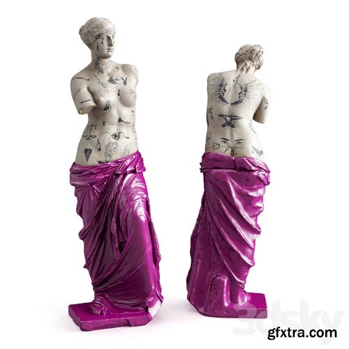 3dsky Pro - Venus Modern sculpture with tattoo