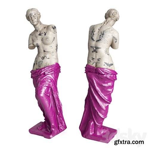 3dsky Pro - Venus Modern sculpture with tattoo