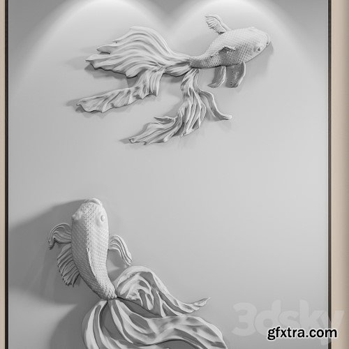 3dsky Pro - Bas-relief Fish