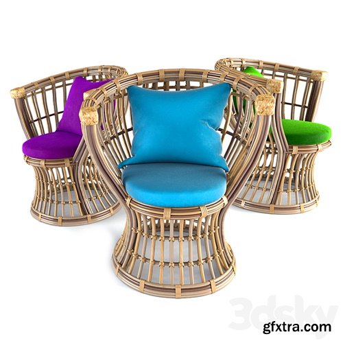 3dsky Pro - Rattan chair Mazenetti Furniture