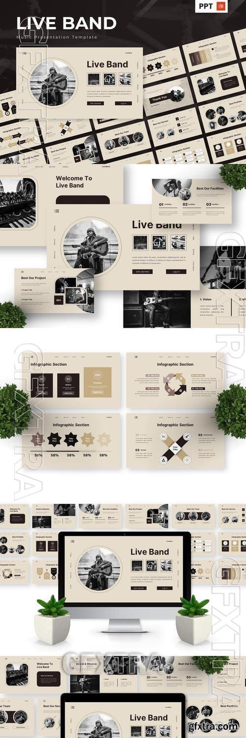 Live band - Music Powerpoint Templates Y6UJ3T2