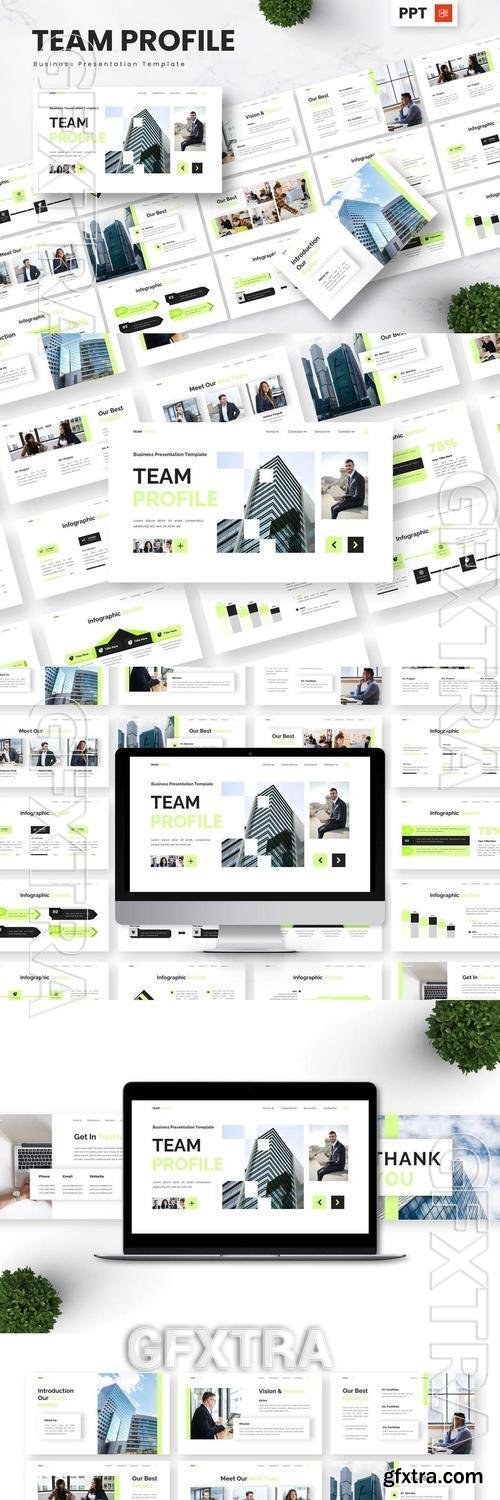Team Profile - Business Powerpoint Templates W53CS49