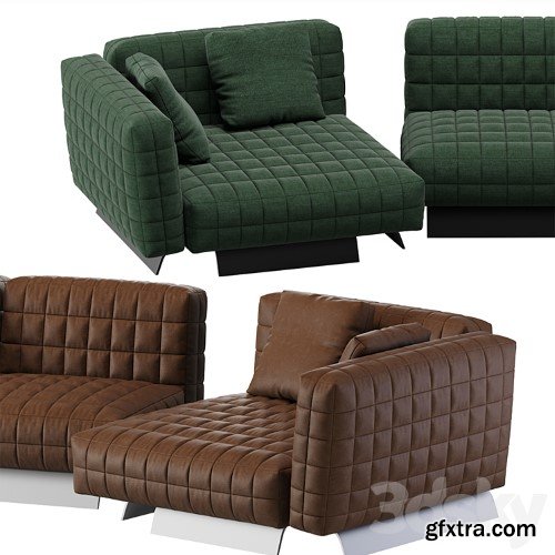 3dsky Pro - Minotti TWIGGY Modular Sofa 05