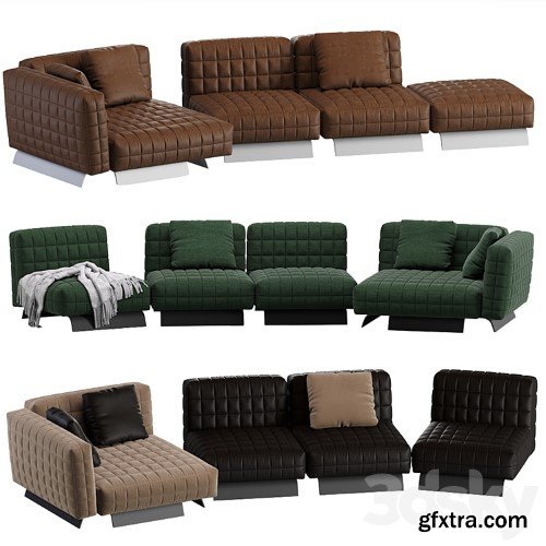 3dsky Pro - Minotti TWIGGY Modular Sofa 05