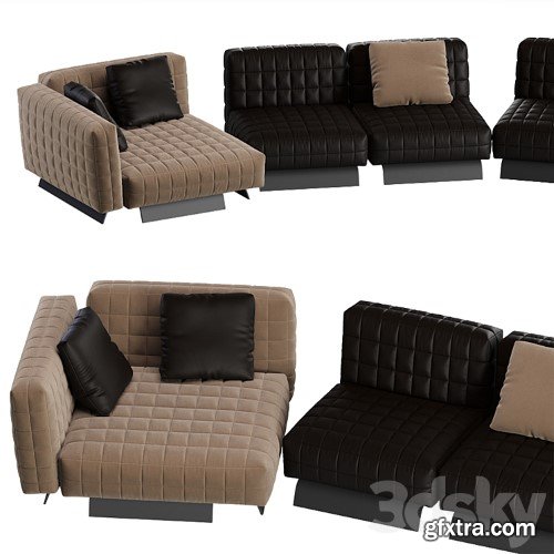 3dsky Pro - Minotti TWIGGY Modular Sofa 05