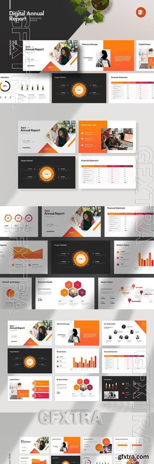 Annual Report PowerPoint Layout FGAV47C