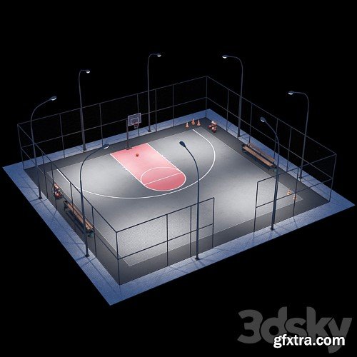 3dsky Pro - Basketball field