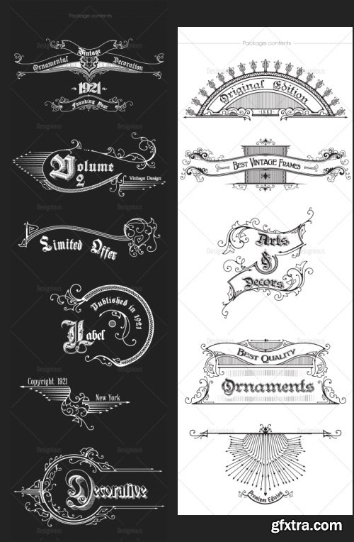 OrnamentZilla &ndash; Super Premium Vintage Elements EPS &amp; ABR