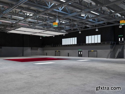 Turbosquid - Exhibition Hall 20 interior