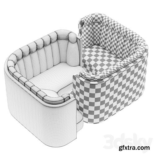 3dsky Pro - D4 restaurant sofa