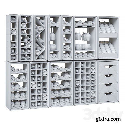 3dsky Pro - Wine sections for kitchen sets.