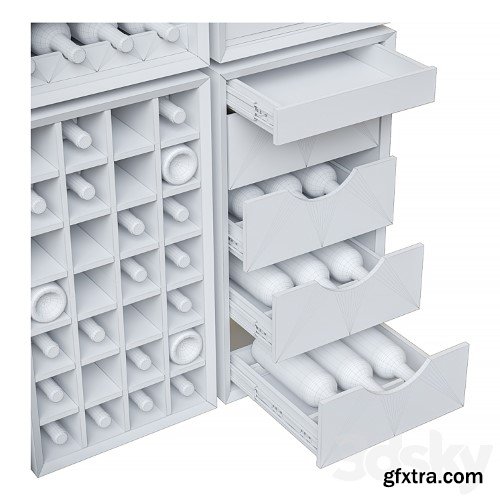 3dsky Pro - Wine sections for kitchen sets.