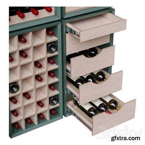 3dsky Pro - Wine sections for kitchen sets.