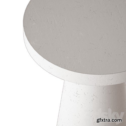 Willy White Plaster Pedestal Side Table Willy White Plaster Pedestal Side Table
