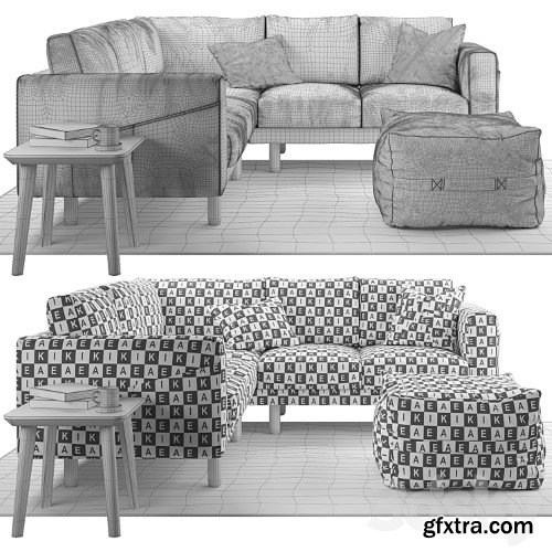 3dsky Pro - Sofa Ikea Norsborg 4 (angular)