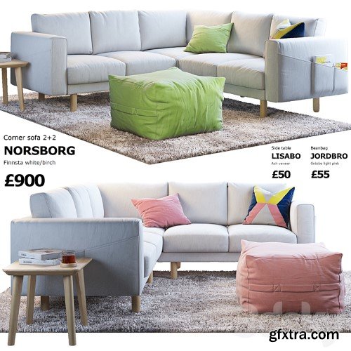 3dsky Pro - Sofa Ikea Norsborg 4 (angular)