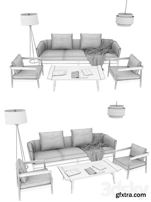 3dsky Pro - A set of furniture from MACCHIATO FURNITURE COMPANY