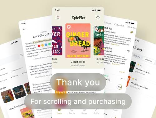 'Epicplot - Ebook and Novel Reader UI Kit Template'