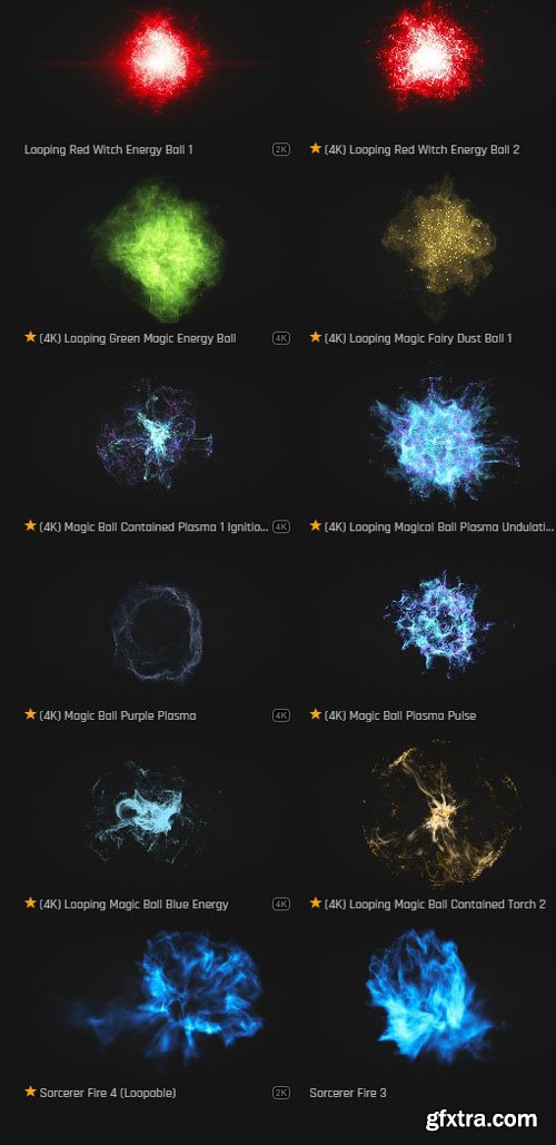 ProductionCrate - Magic Powers Sorcerer Fire - 54 4K VFX Items