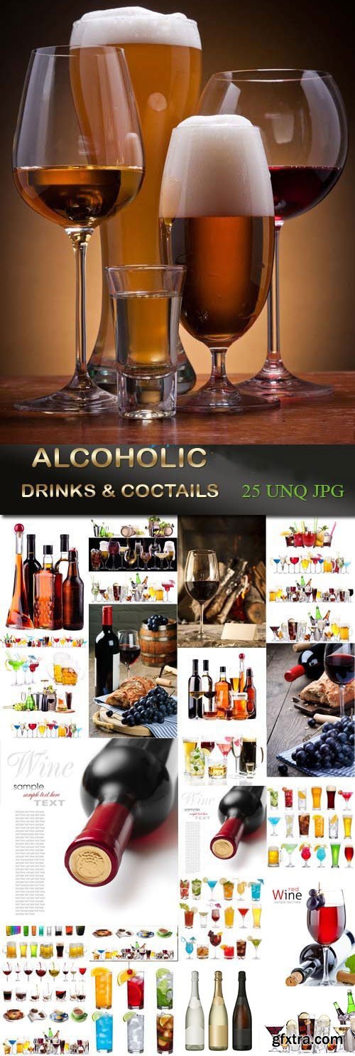 Alcoholic Drinks &amp; Cocktails 25xJPG