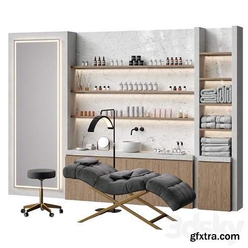 3dsky Pro - Beauty salon with couch and accessories \\ Figuratti P03