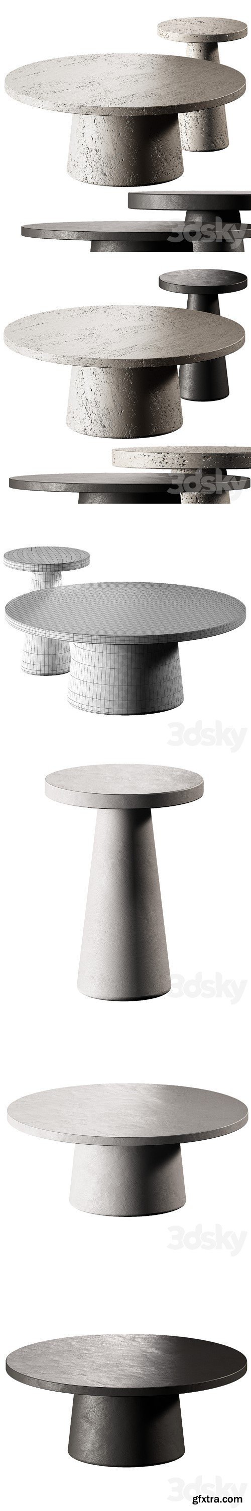 3dsky Pro - Willy Resin Coffee Table Crate Barrel