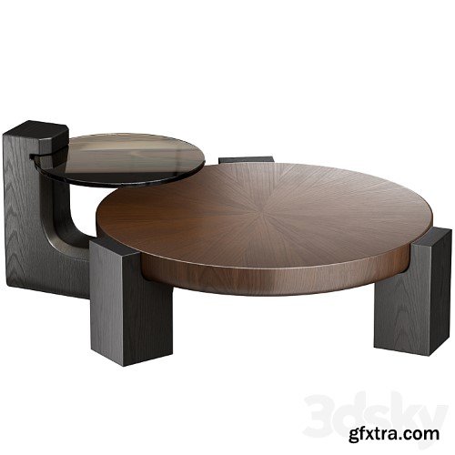 3dsky Pro - Rhuardhi Modern Round Wood Coffee