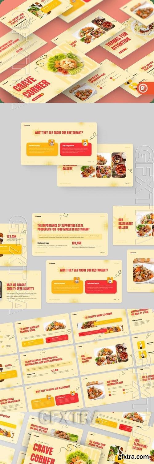 Crave Corner - Food & Restaurant PowerPoint NFREJNC