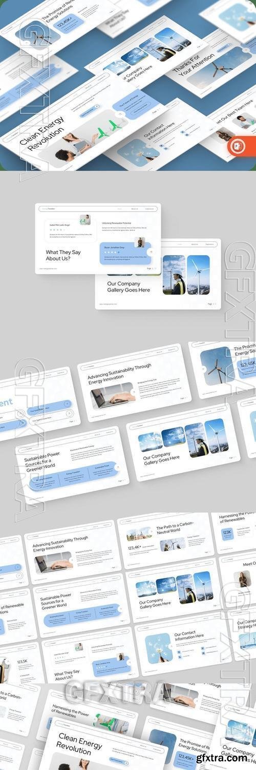 Clean Energy Revolution - Sustainable PowerPoint X8WLLV8