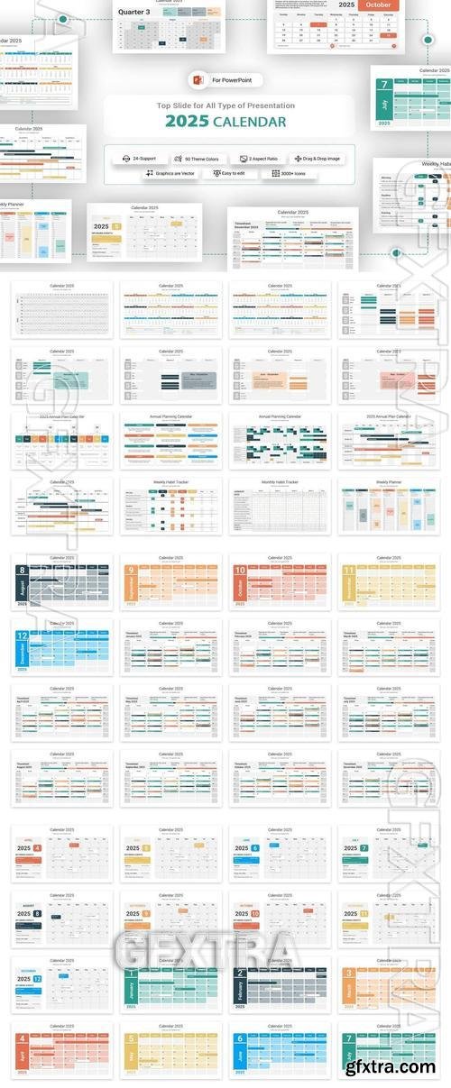 2025 Calendar PowerPoint Template 99FJGFL 2025 Calendar PowerPoint Template 99FJGFL