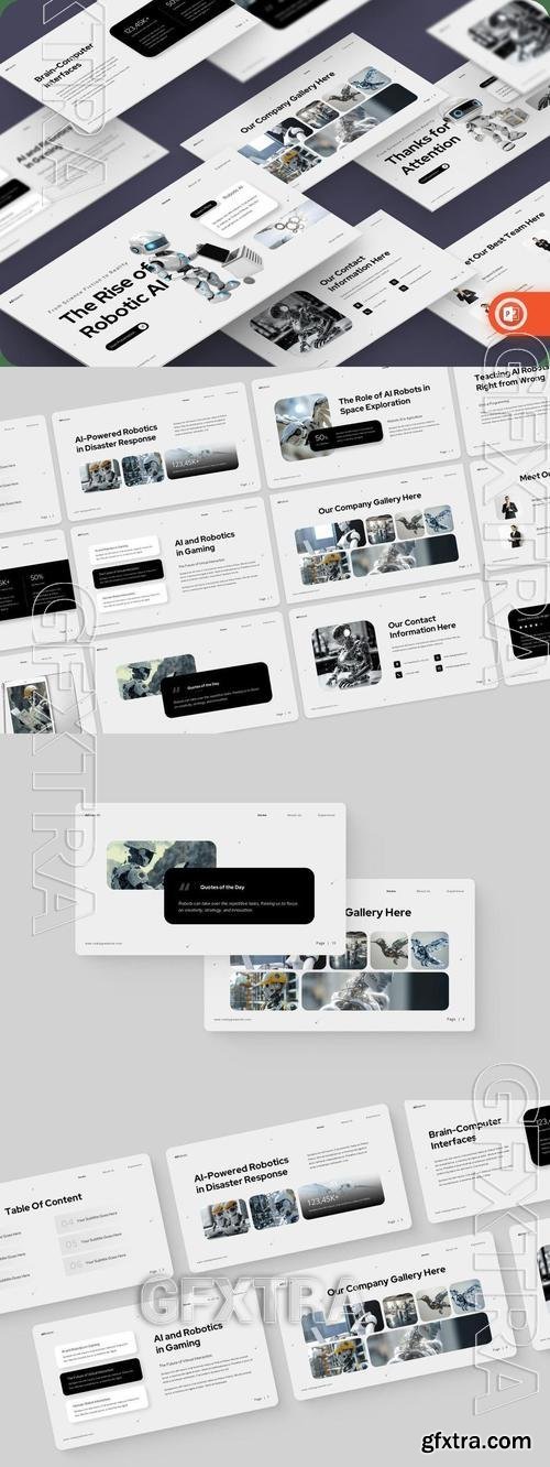 Robotic AI Revolution - Future Tech PowerPoint FD8SK6H Robotic AI Revolution - Future Tech PowerPoint FD8SK6H