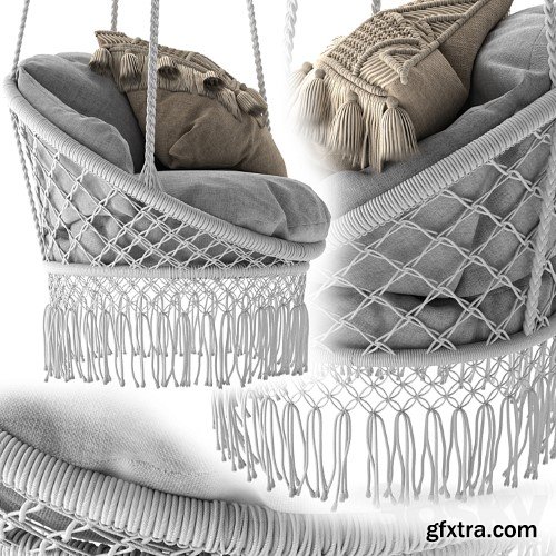 3dsky Pro - Deluxe Macrame Chair with Fringe