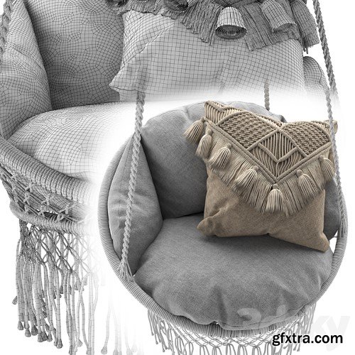3dsky Pro - Deluxe Macrame Chair with Fringe