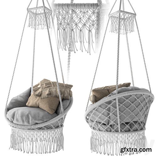 3dsky Pro - Deluxe Macrame Chair with Fringe