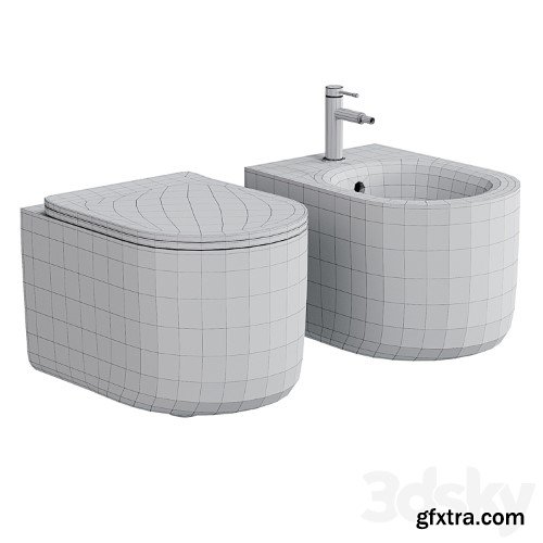 3dsky Pro - MATT CERAMIC BACK TO WALL WC NOLITA KERASAN