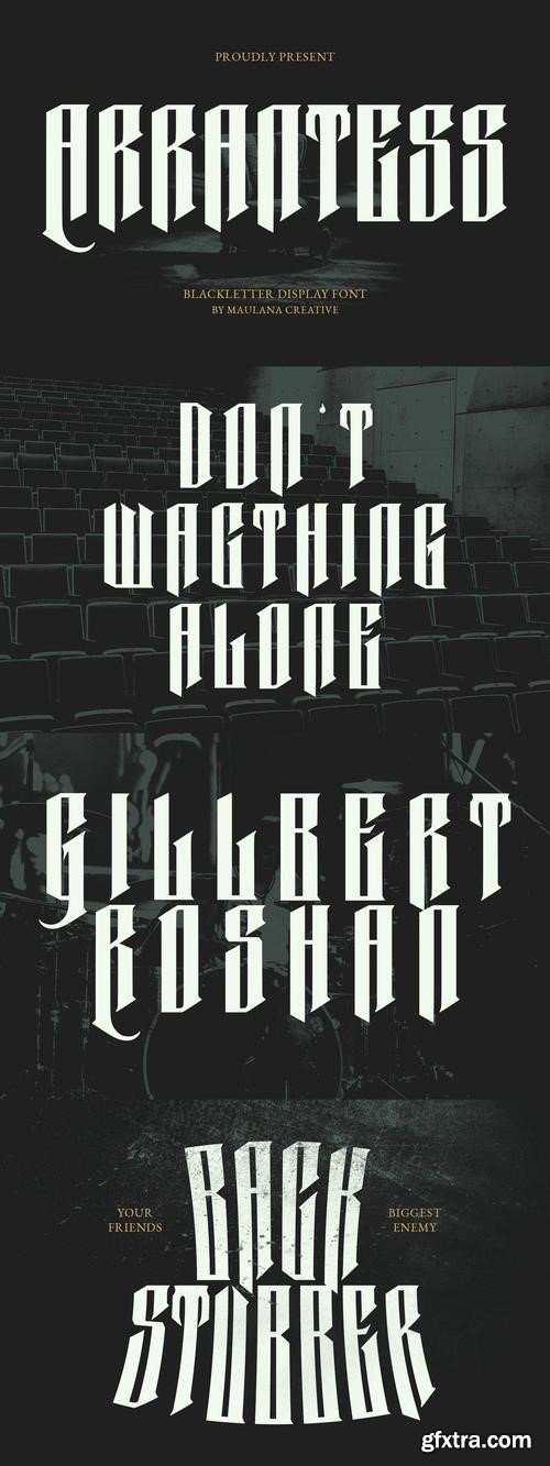 Arrantess Blackletter Display Font