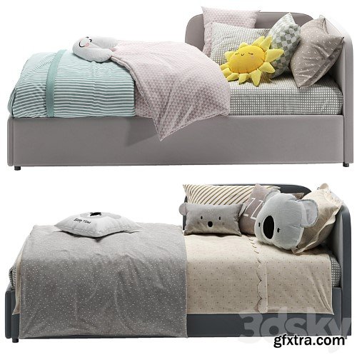 3dsky Pro - Corner Bed With Side Back