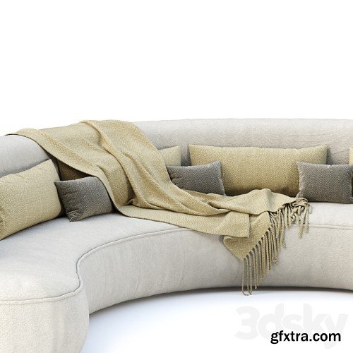 3dsky Pro - Jenifer restaurant lounge sofa JR19 / Pounded restaurant sofa
