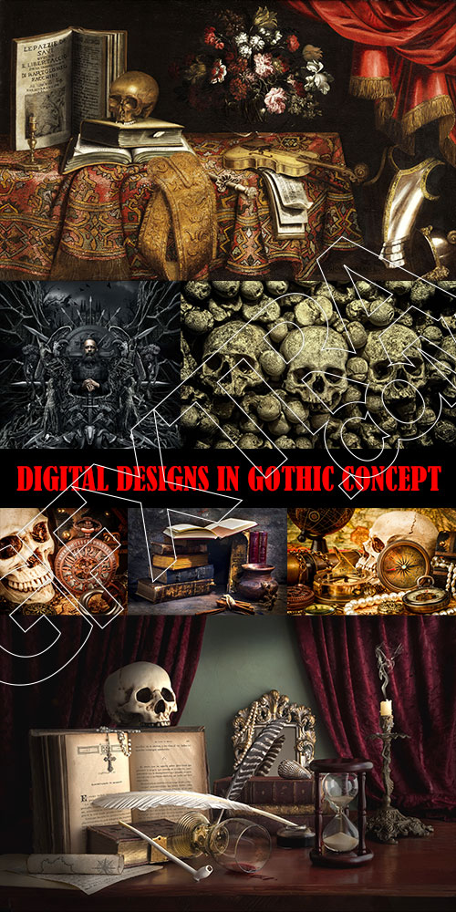 Digital Designs in Gothic Concept 25xJPG