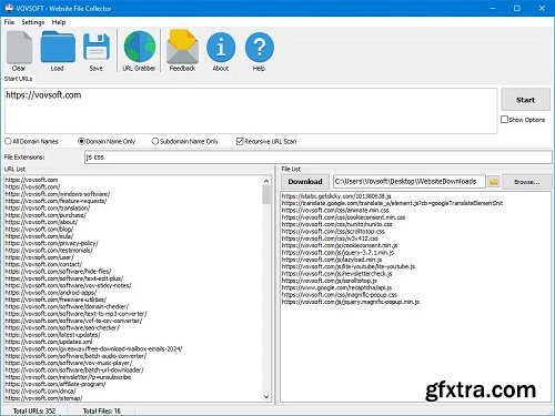 VovSoft Website File Collector 1.6