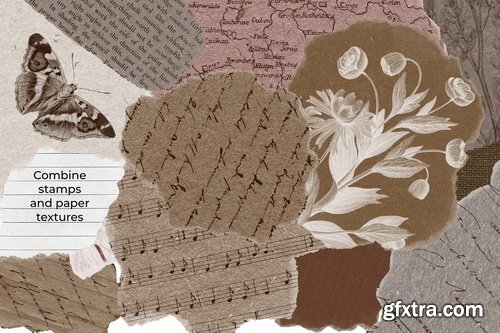 Alainajensen - Mixed Media Collage Brushes for Procreate