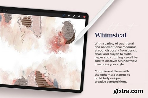 Alainajensen - Mixed Media Collage Brushes for Procreate