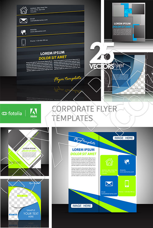Corporate Flyer Templates 25xEPS