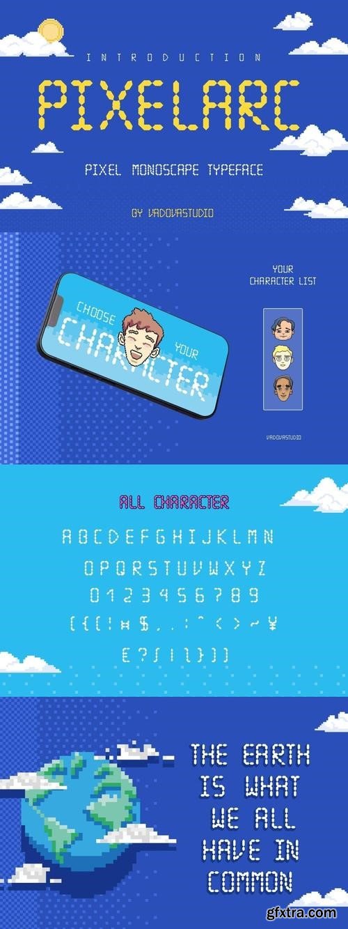 Pixelarc Monoscape Pixel Font