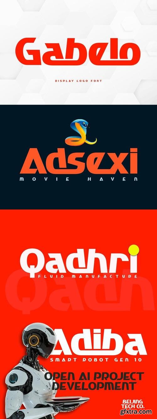 Gabelo - Modern Futuristic Logo Font